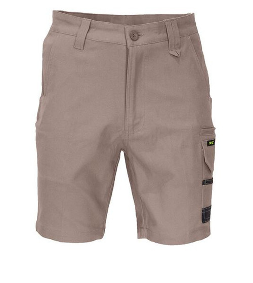 112R KHAKI SLIMFLEX TRADIE SHORTS