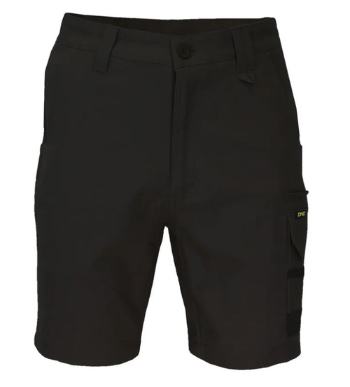 127R BLACK SLIMFLEX TRADIE CARGO SHORTS