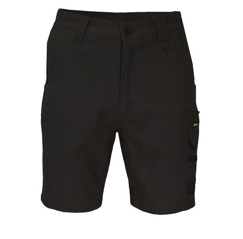 107R BLACK SLIMFLEX TRADIE CARGO SHORTS