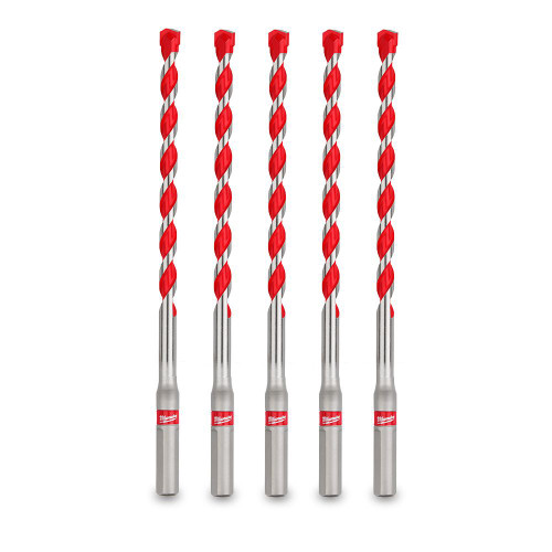 5PK 6X100MM MASONRY HAMMER DRILL BIT SET