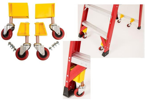 WHEEL KIT TO SUIT 4,5 OR 6 STEP PLATFORM LADDER