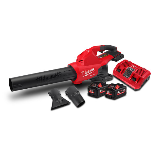 18V DUAL BATTERY BLOWER KIT 2X NOZZLES 2X8AH BATT & CHARGER