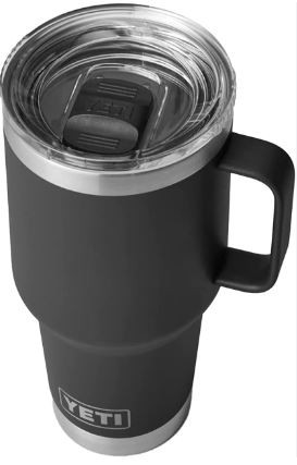 900ML 30OZ RAMBLER TRAVEL MUG W/ STRONG LID-BLACK