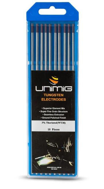 10PK 1.6MM PURPLE T3 TUNGSTEN ELECTRODES