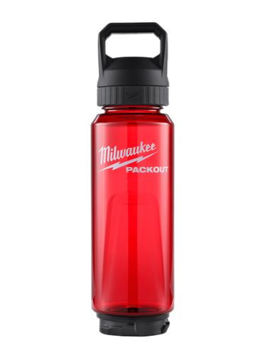 PACKOUT 1005ML 34OZ RED PLASTIC BOTTLE