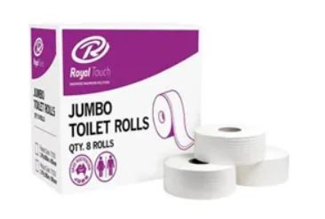  8PK 500M 1PLY ROYAL TOUCH TOILET TISSUE