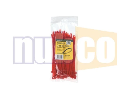 200X5MM 100PK RED CABLE TIES