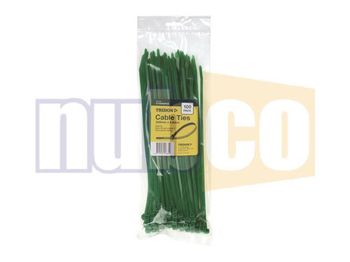 300X5MM 100PK GREEN CABLE TIES
