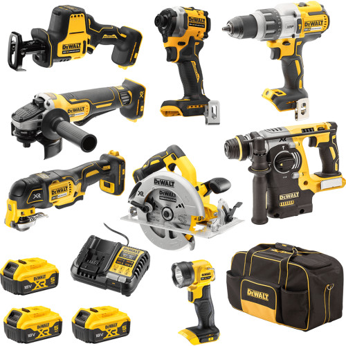 18XR 8PCE COMBO KIT - 3X5.0AH BATT, CHRG & BAG