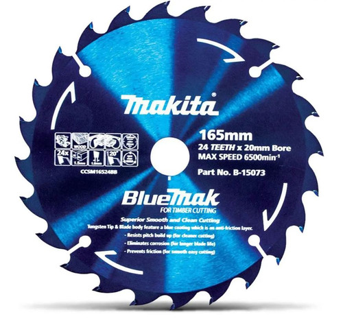 165MM 24T BLUEMAK TCT CIRCULAR SAW BLADE