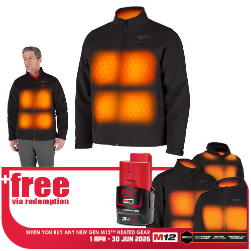 12V SML BLACK TOUGHSHELL HEATED JACKET