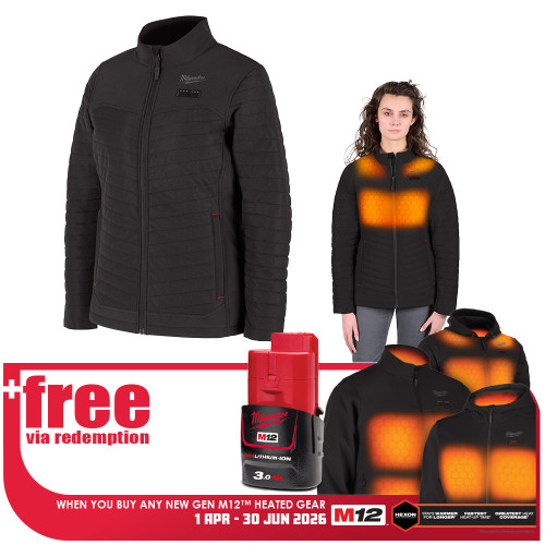 12V MED BLACK WOMENS AXIS HEATED JACKET
