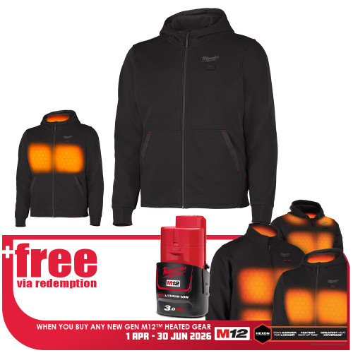 12V LRG BLACK HEATED HOODIE