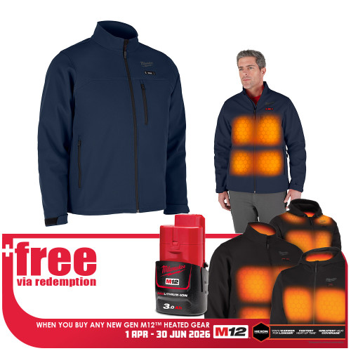12V MED BLUE TOUGHSHELL HEATED JACKET