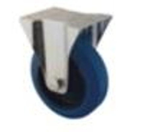 125MM 150KG CAP RIGID CASTOR BLUE RUBBER WHEEL 125MM 150KG CAP RIGID CASTOR BLUE RUBBER WHEEL