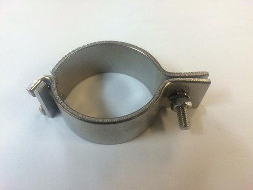 150MM S/S 304 PLAIN TUBE CLIP DOUBLE BOLTED