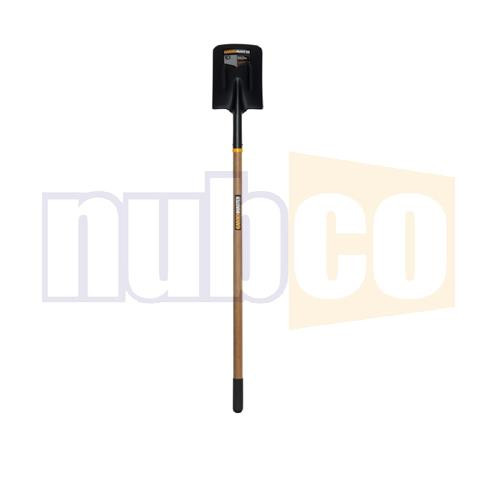 SQUARE MOUTH POST HOLE SHOVEL WITH LONG TIMBER HANDLE