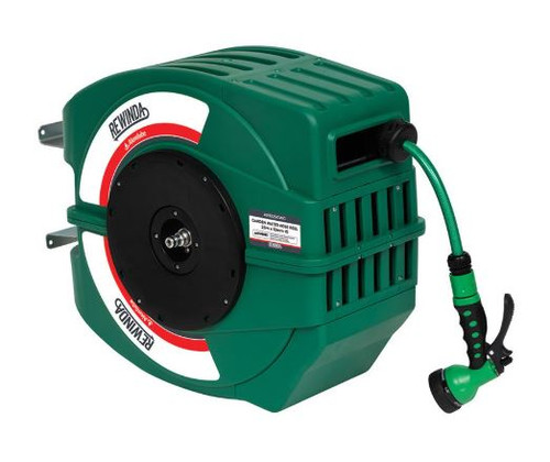 1/2\"X 25M GREEN GARDEN HOSE REEL