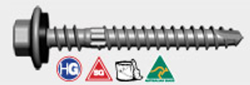 M6-11X50MM 1000PK SEAL CS4 SHALE GREY ROOFZIPS HIG