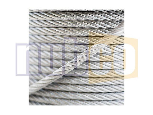 3MM 6X7 FIBRE CORE GAL WIRE ROPE 100M ROLL