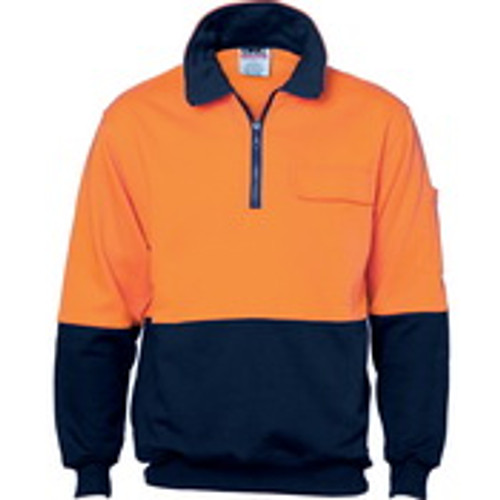 HIVIS TWO TONE FLEECY WIND CHEATER O/N X-LARGE