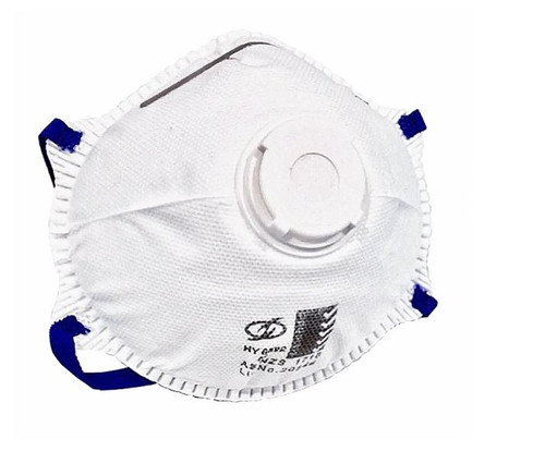 10PK P2 MASK CONICAL WITH VALVE & CARBON FILTER