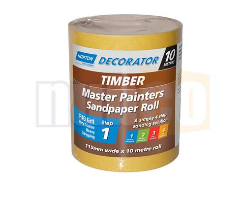 115MMX10M P40 TIMBER SANDPAPER ROLLS
