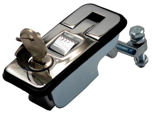 SMALL LOCKABLE PUSH COMPRESSION LATCH CHROME