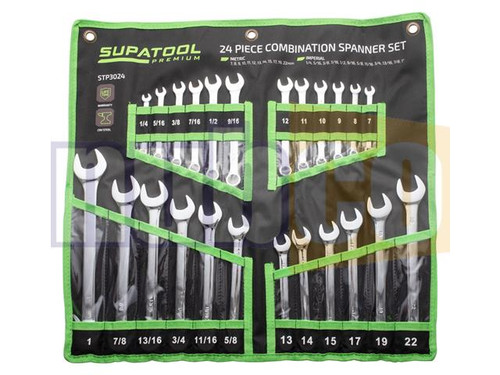 24PCE METRIC/IMPERIAL COMBINATION SPANNER SET