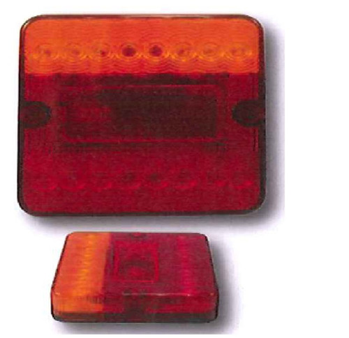 101.5X101MM SQUARE LED AMBER/RED TRAILER LIGHT