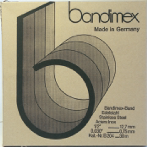 9.5MM / 3/8 S/S 304 BANDIMEX HOSE BANDING 30METRE ROLL 9.5MM / 3/8 S/S 304 BANDIMEX HOSE BANDING 30METRE ROLL