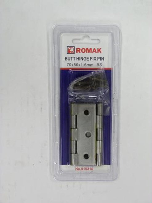 BUTT HINGE FIX PIN 70MM STEEL 2PK