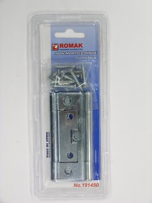 NON-MORTICE HINGE 89MM Z/P 2PK
