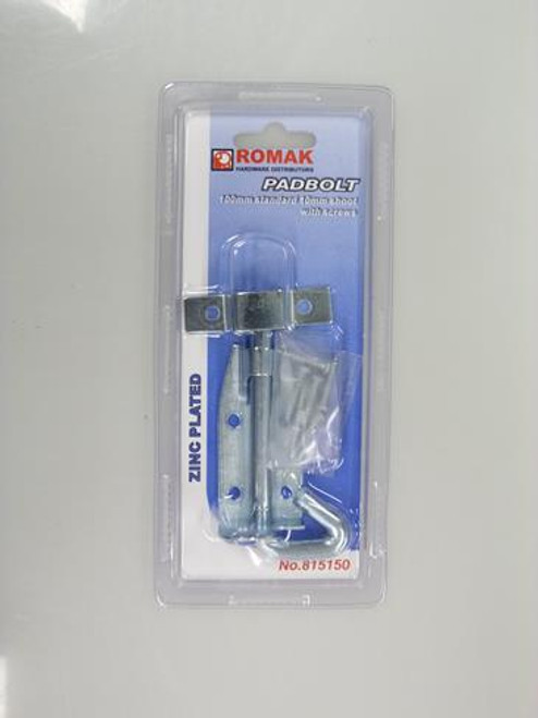 PADBOLTS 100MM Z/P CARDED