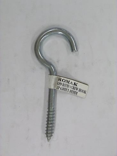 ROUND SCREW HOOK Z/P 102MM