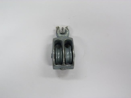 DOUBLE AWNING PULLEY 25MM Z/P