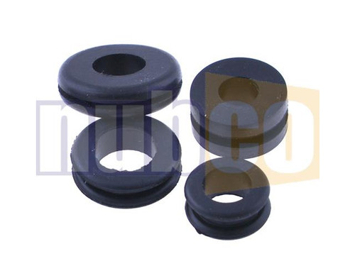 1/2"X21/32" WIRING BLACK RUBBER GROMMET PK4