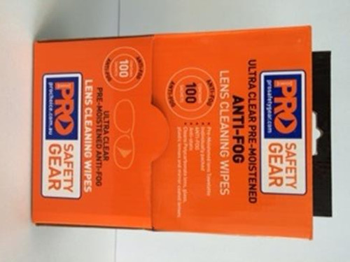100PK ANTI-FOG LENS CLEANING WIPES