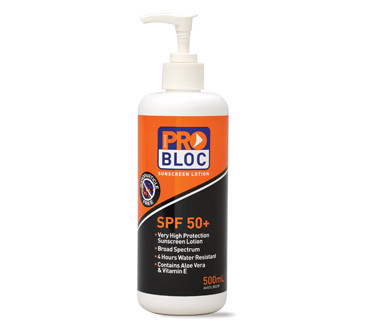 500ML PUMP ACTION BOTTLE SPF 50+ SUNSCREEN