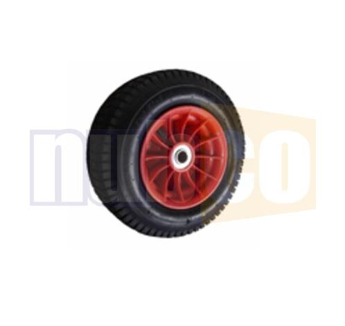 410MM 16-6.50X8 (1\" B) PNEU WHEEL RED STEEL RIM