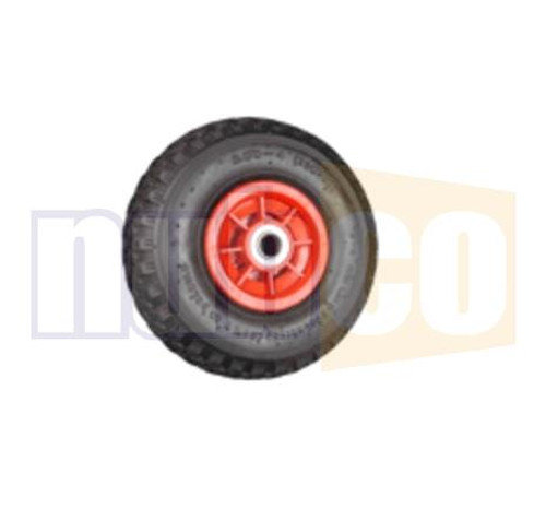 215MM 2.50X4 (3/4 B) PNEU WHEEL RED POLY RIM