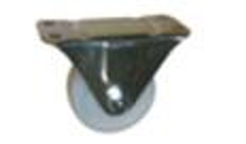 65MM 80KG CAP RIGID CASTOR WHITE NYLON WHEEL