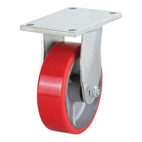 125MM 300KG CAP RIGID POLYURETHENE ON CAST IRON CASTOR