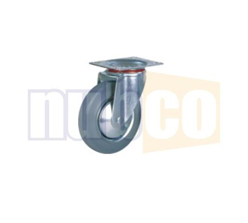 125MM 100KG CAP SWIVEL CASTOR NON MARKING GREY RUBBER WHEEL
