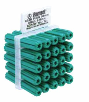 7X25MM GREEN WALL PLUGS 25PK