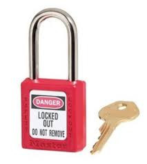 38MM 410 SAFETY LOCKOUT LOCK DIFF KEY - RED