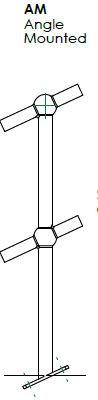 36 DEG. MOUNT ANGLE GALV STANCHION