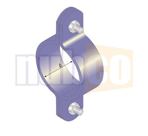 65MM NB GALV HEAVY DUTY DOUBLE BOLTED CLAMP