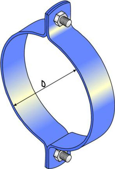 50MM NB GALV LIGHT DUTY DOUBLE BOLTED CLAMP