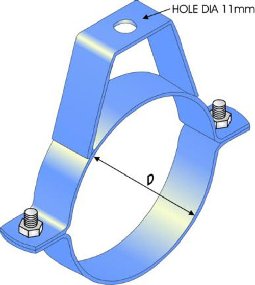 100MM NB GALV LIGHT DUTY YOKE CLAMP